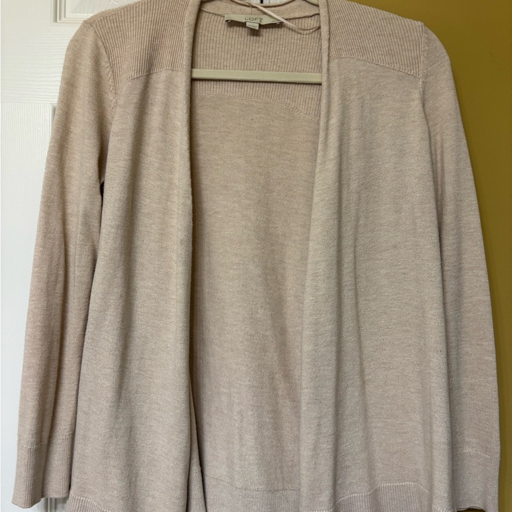 LOFT Women's Light Tan Cardigan